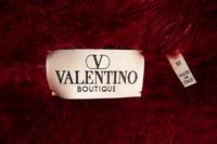 Valentino Red Mink Fur Jacket with Fringe, 1990-2000s