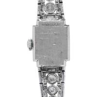HAMILTON, PLATINUM AND DIAMOND WATCH