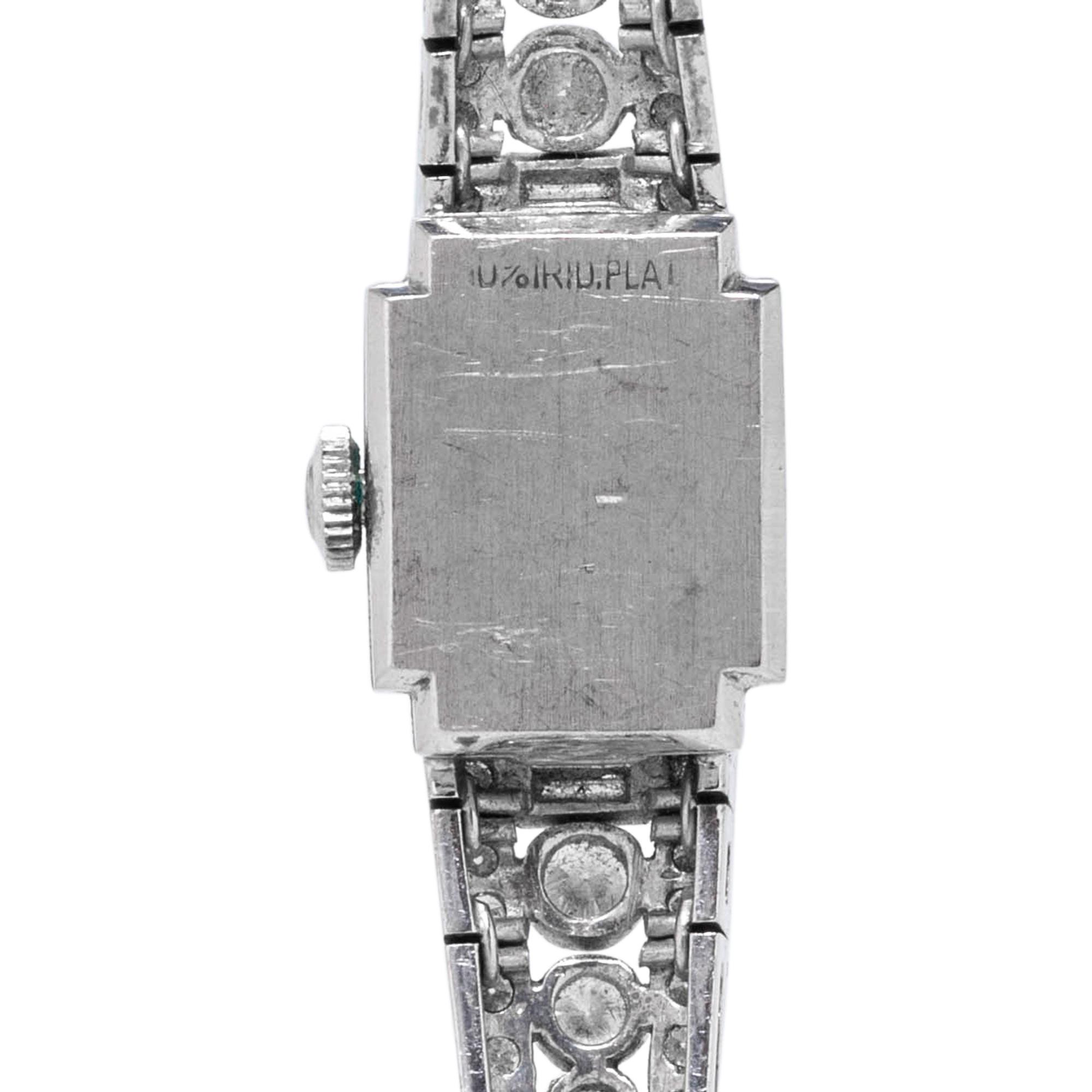 HAMILTON, PLATINUM AND DIAMOND WATCH
