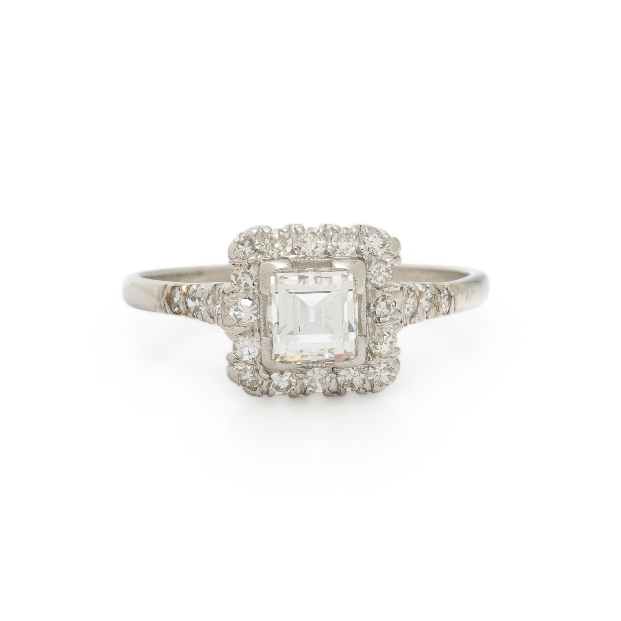 DIAMOND AND PLATINUM RING