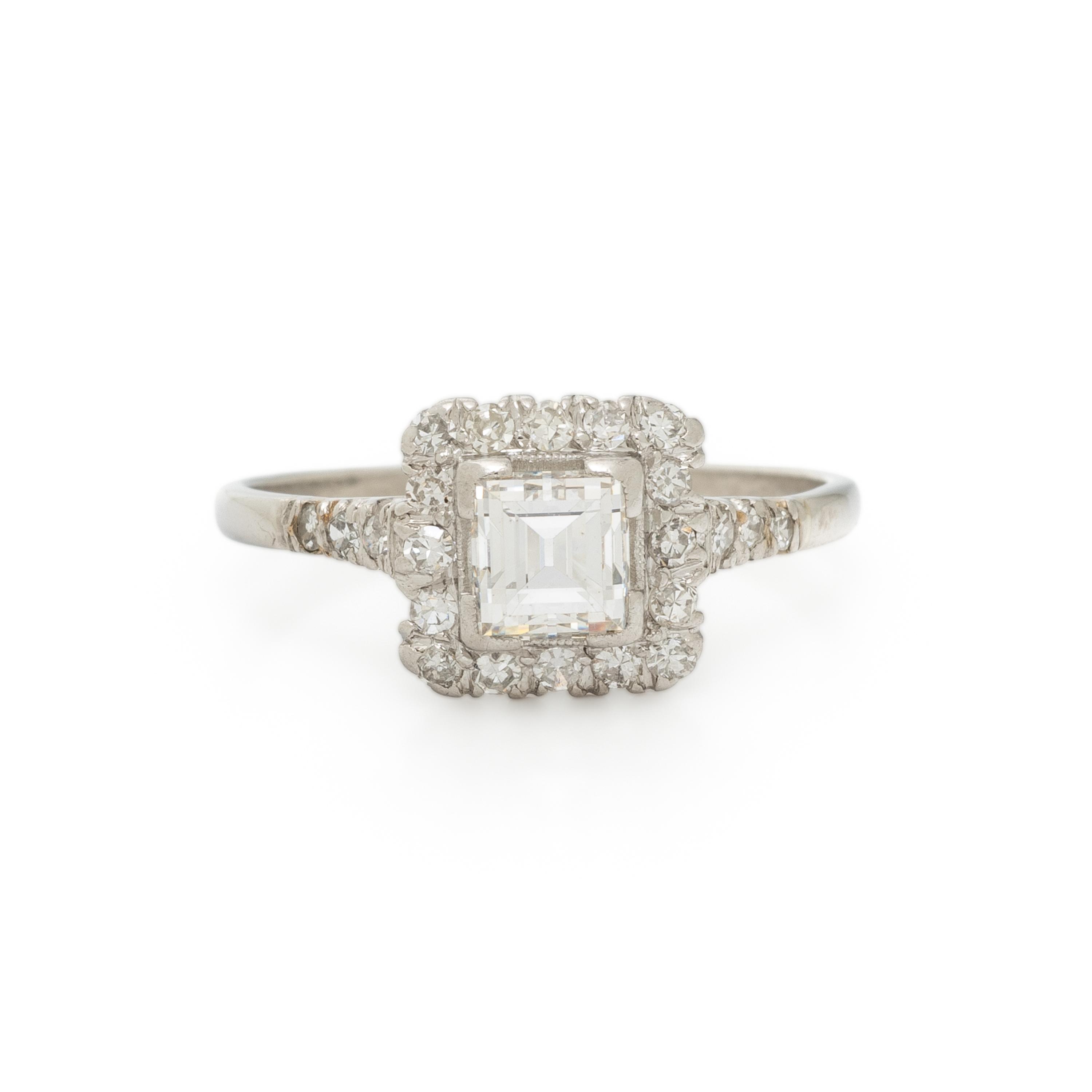DIAMOND AND PLATINUM RING