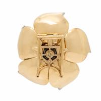 Cartier, Ceylon Yellow Sapphire and Diamond Articulated Flower Brooch