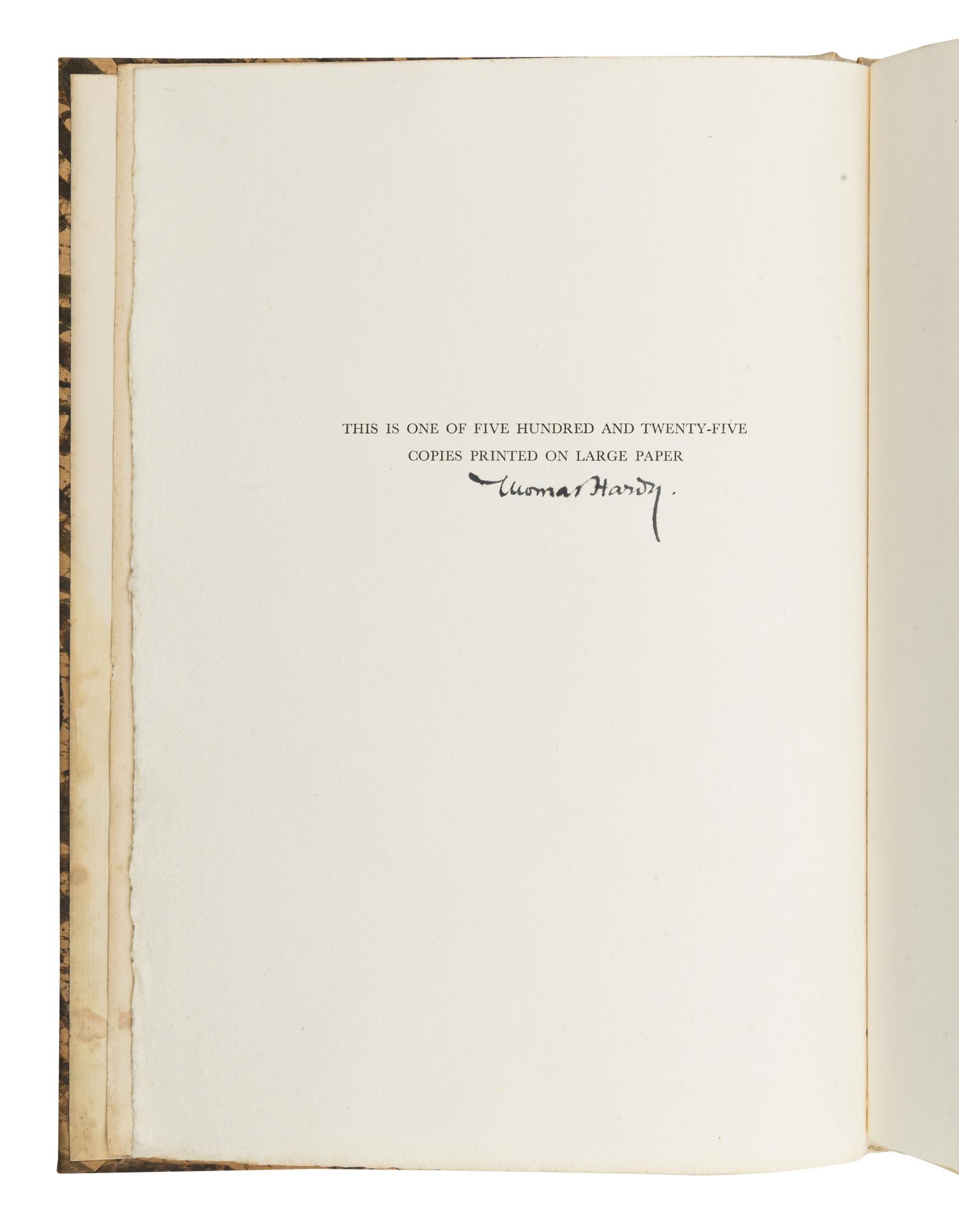 HARDY, Thomas (1840-1928). Dynasts. London: MacMillan & Co., 1927.