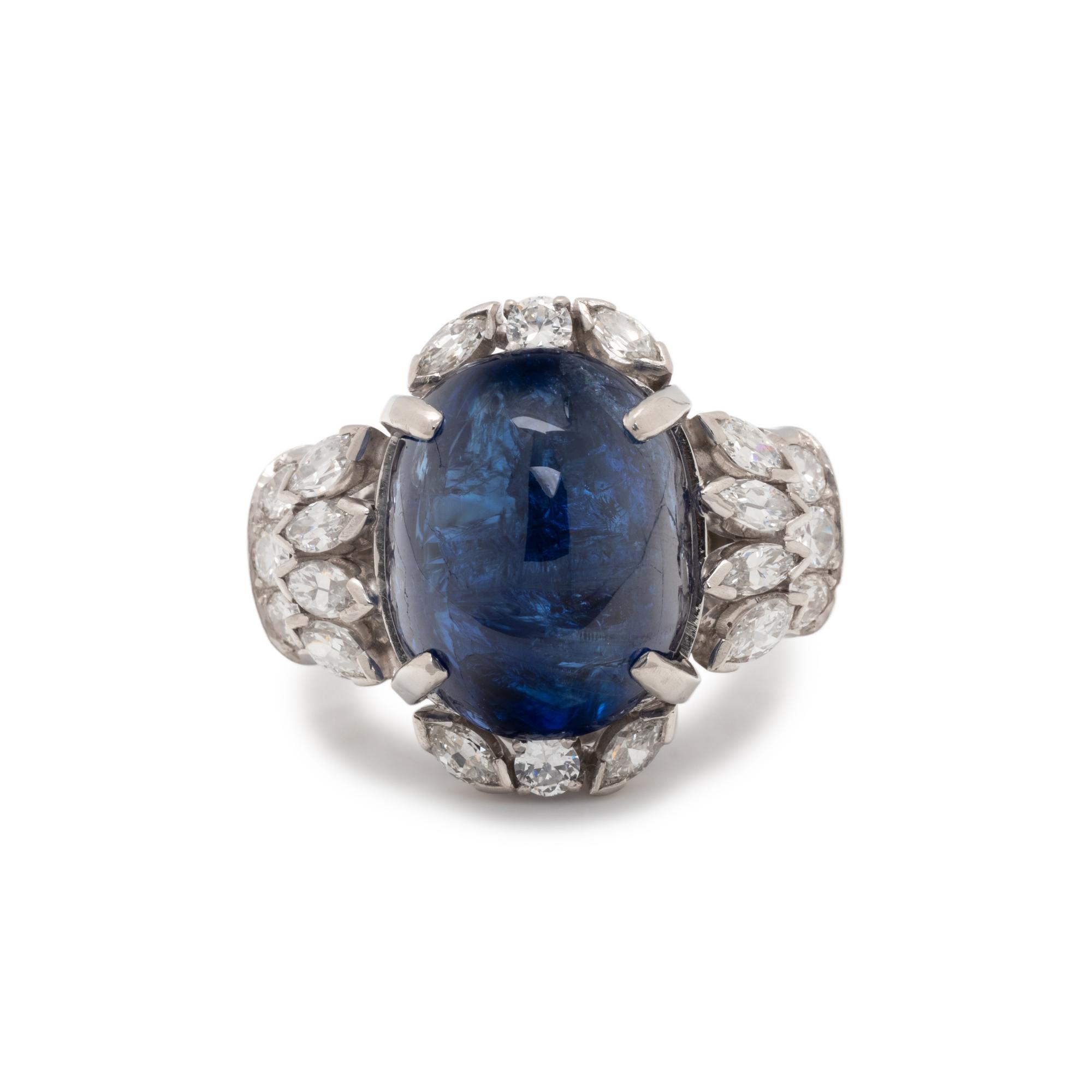 SAPPHIRE AND DIAMOND RING