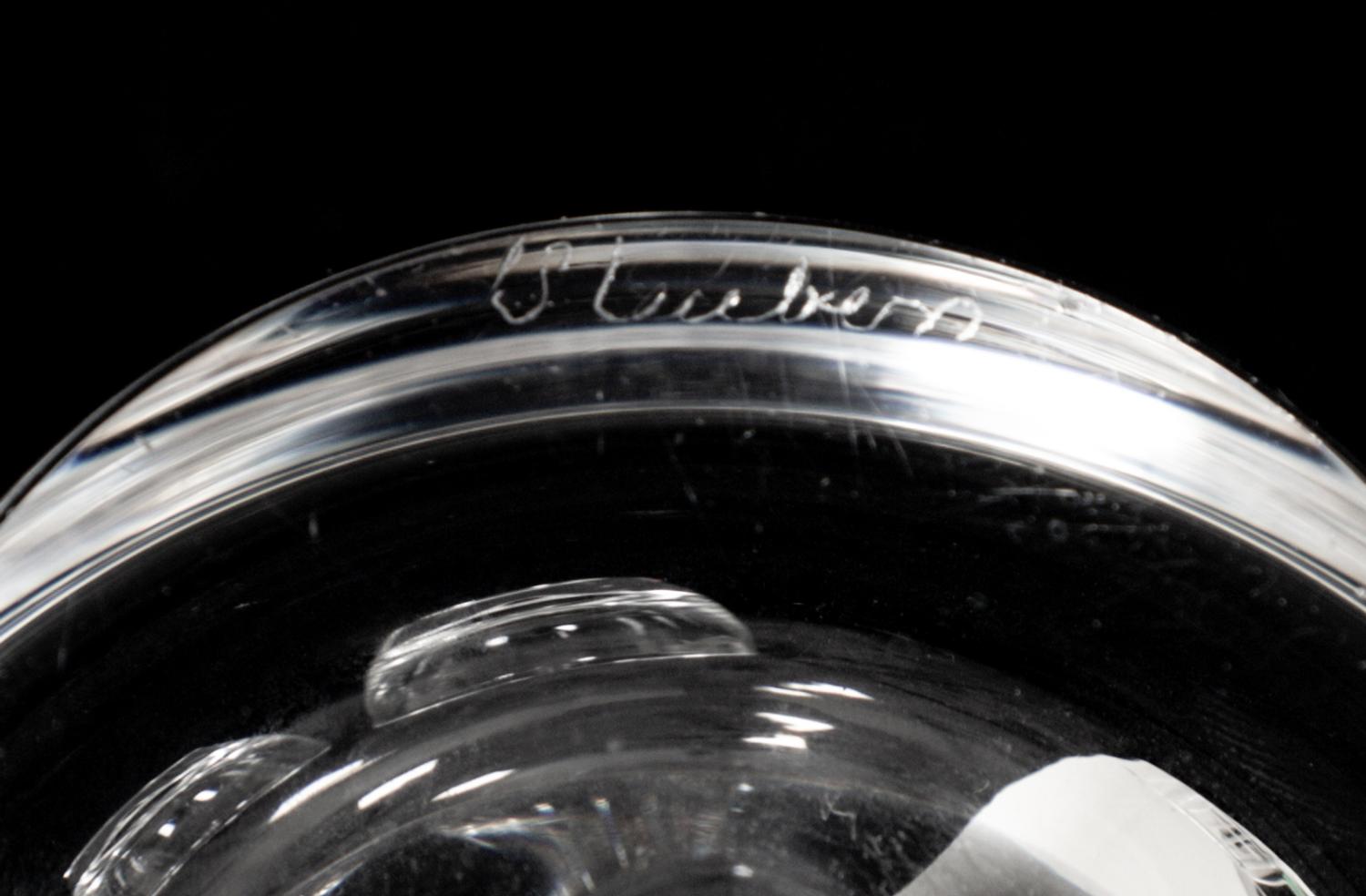 A Set of Nine Steuben Glasses