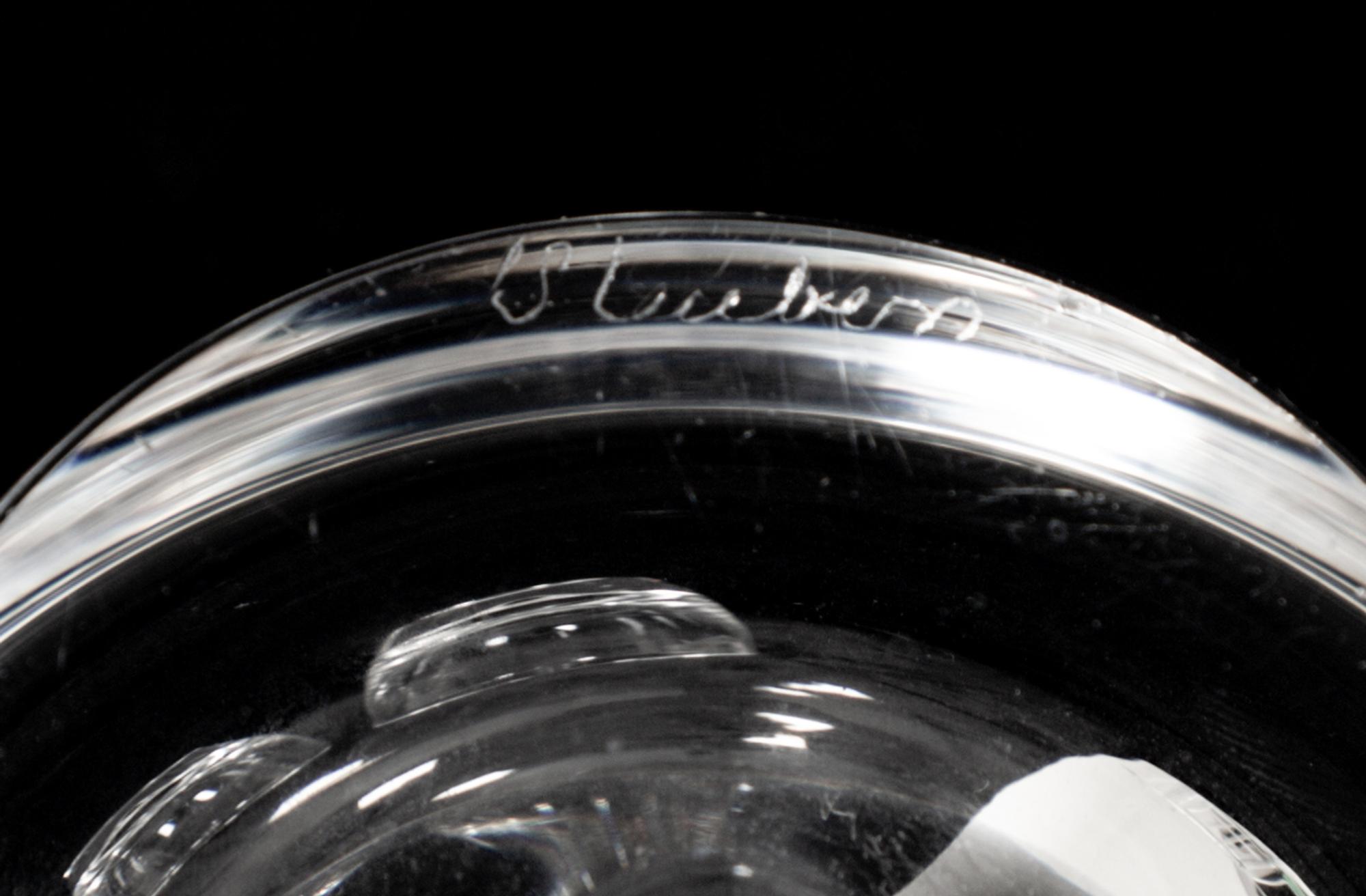 A Set of Nine Steuben Glasses