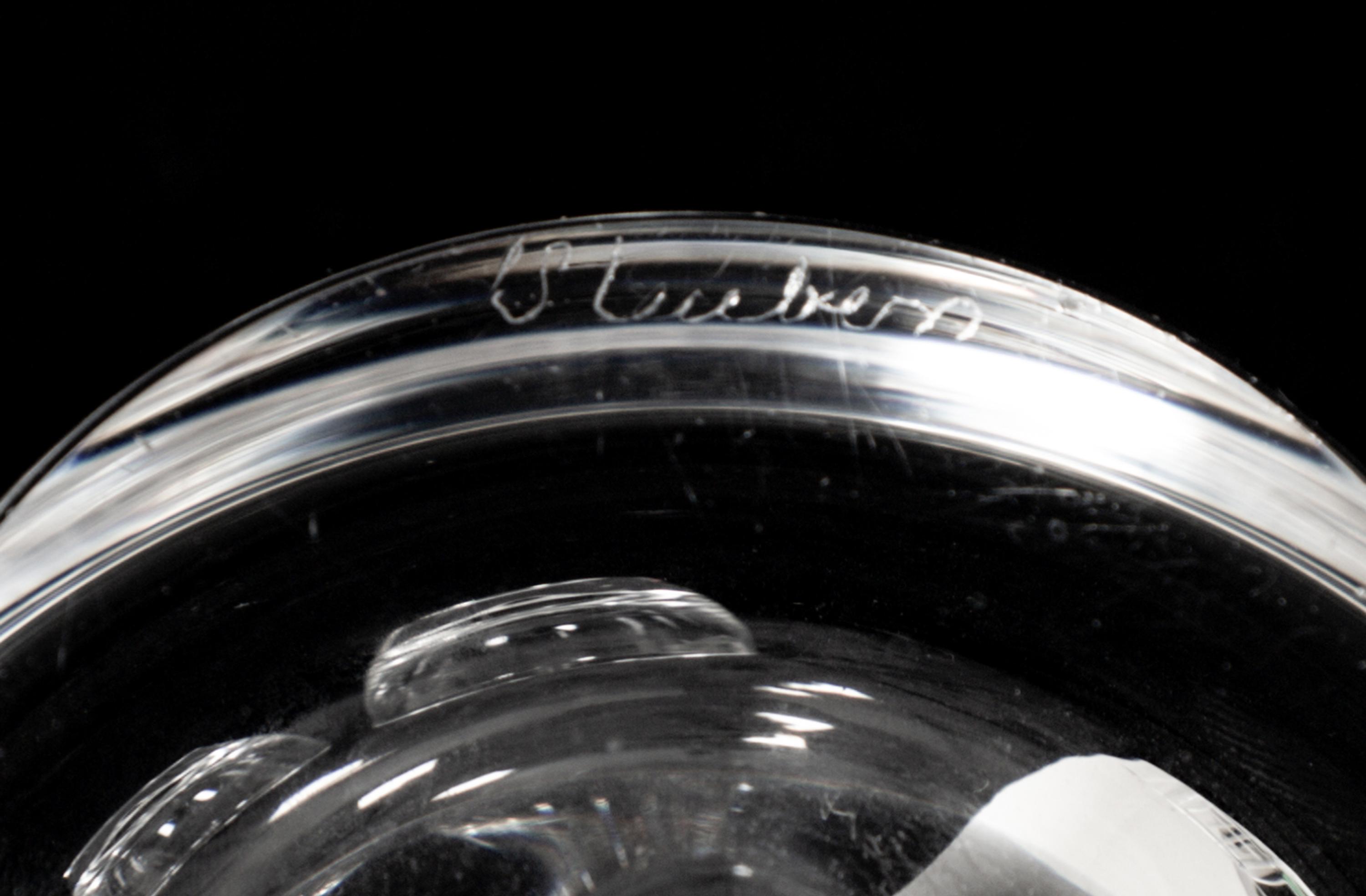A Set of Nine Steuben Glasses