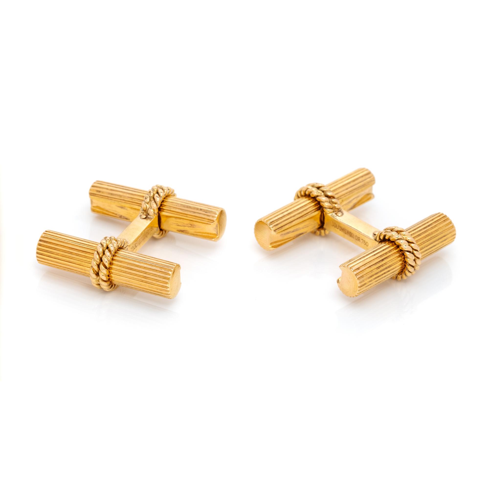 BOUCHERON, YELLOW GOLD CUFFLINKS
