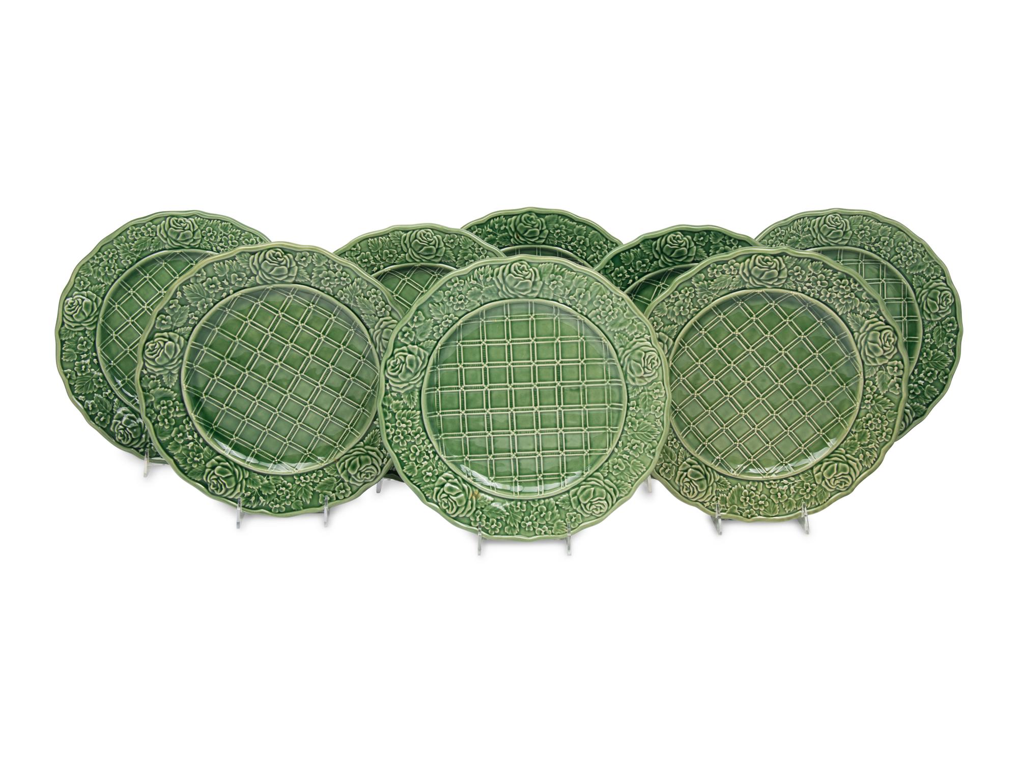 A Set of Eight Portuguese Majolica Chargers