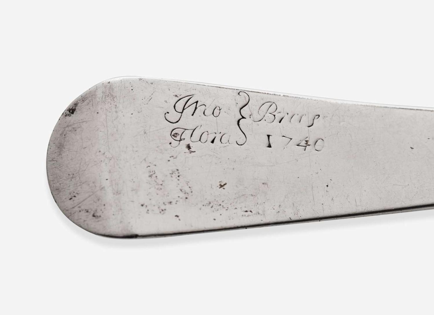 A rare silver punch ladle, Tobias Stoutenburg (1700-1759), New York, NY, circa 1740