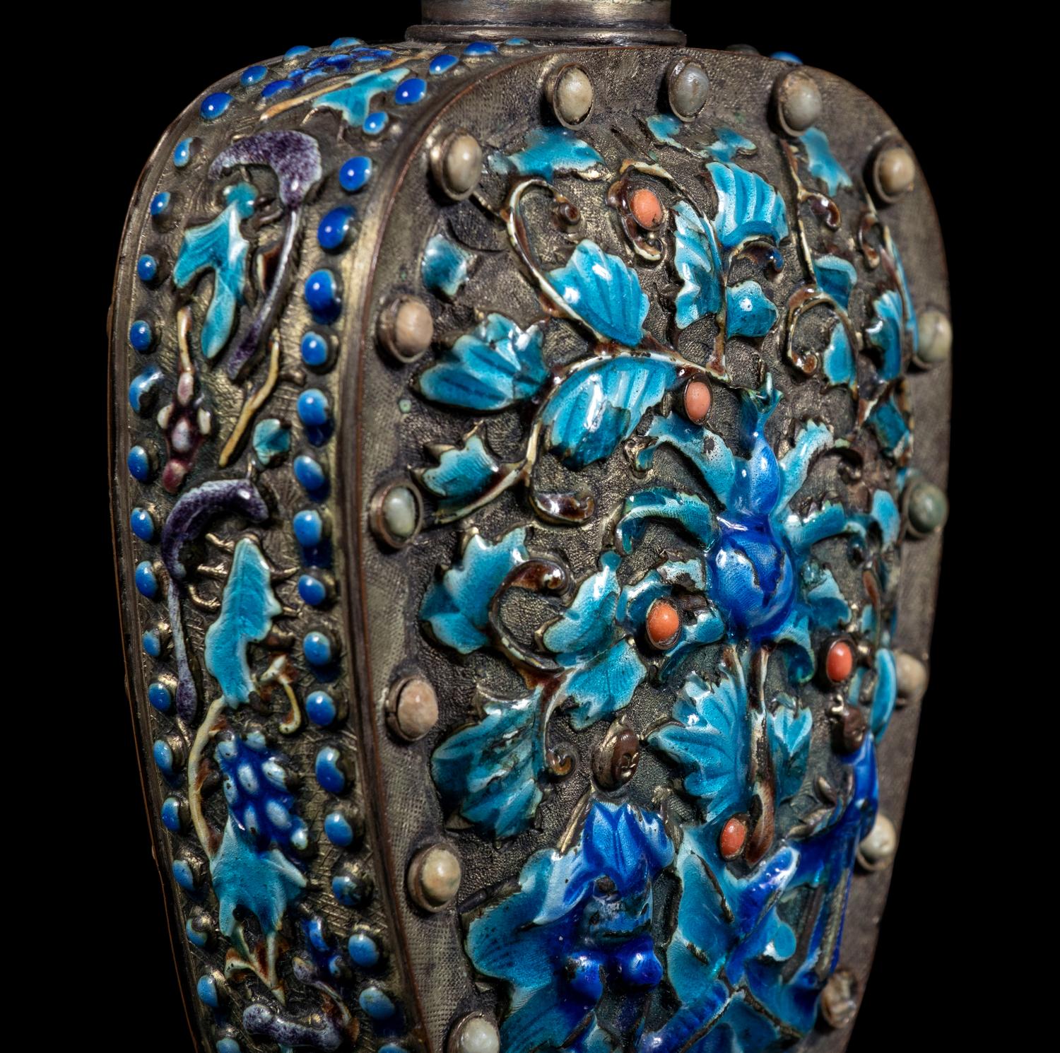 Four Chinese Enamel on Metal Articles