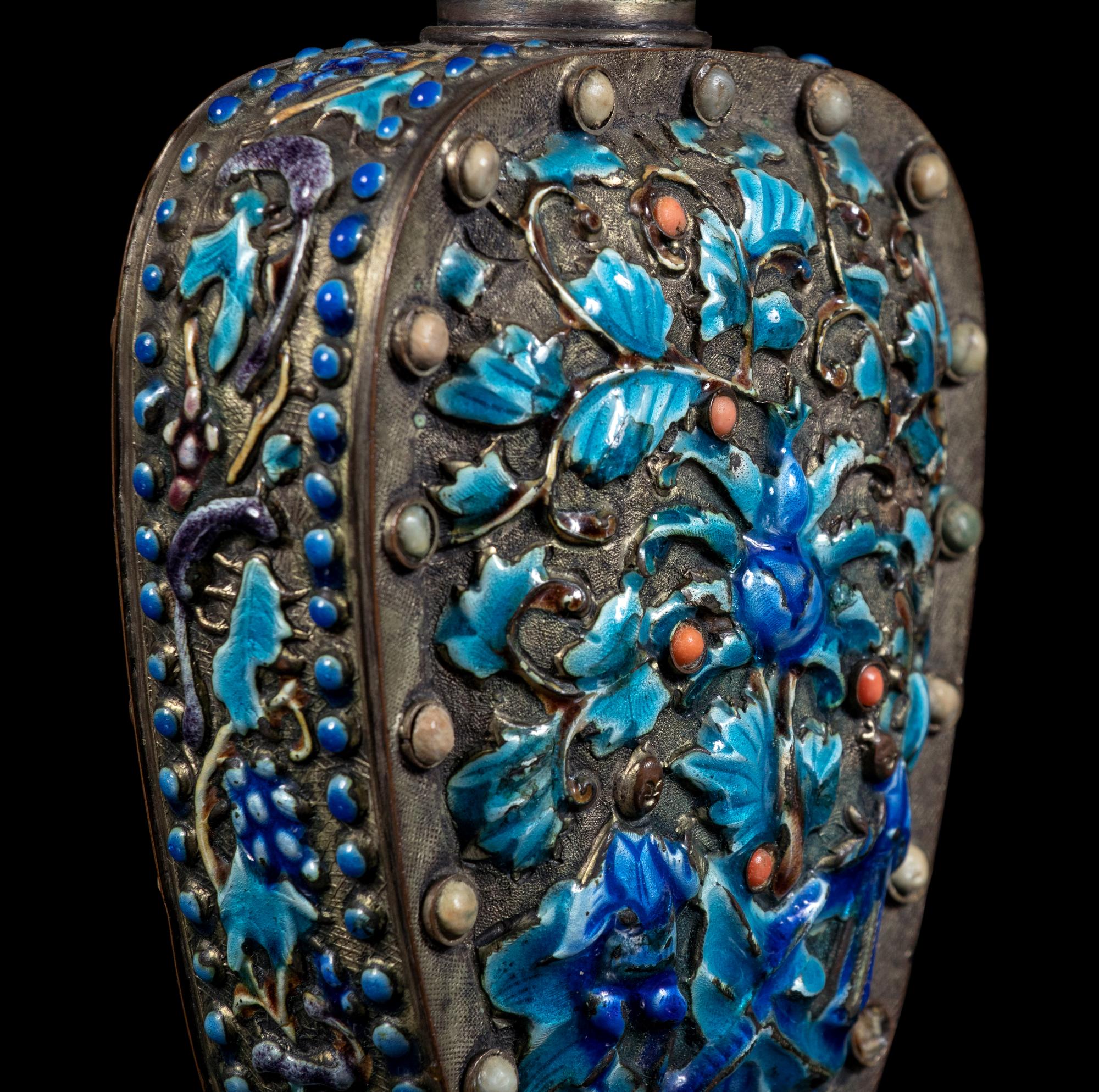 Four Chinese Enamel on Metal Articles