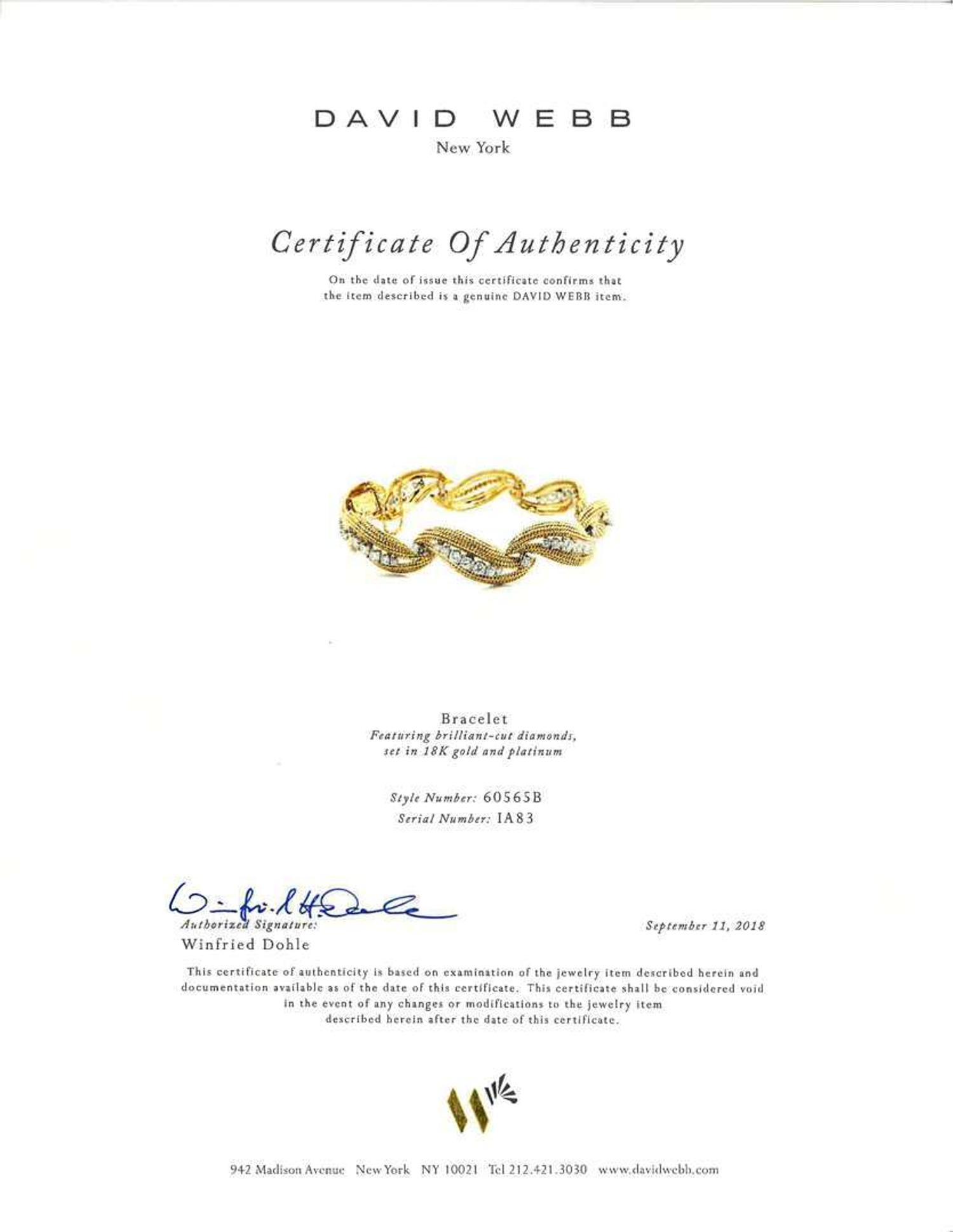 A gold, platinum, and diamond bracelet, David Webb