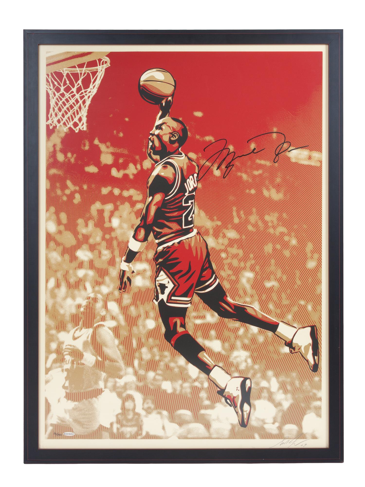 A Michael Jordan Chicago Bulls Signed Autograph Shepard Fairey Limited Edition Silkscreen Print (Upper Deck Authenticated),