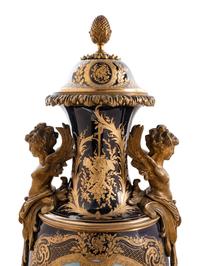 A Sèvres Style Gilt Bronze Mounted Porcelain Vase