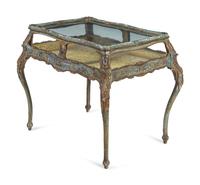 A Venetian Carved and Painted Vitrine Table