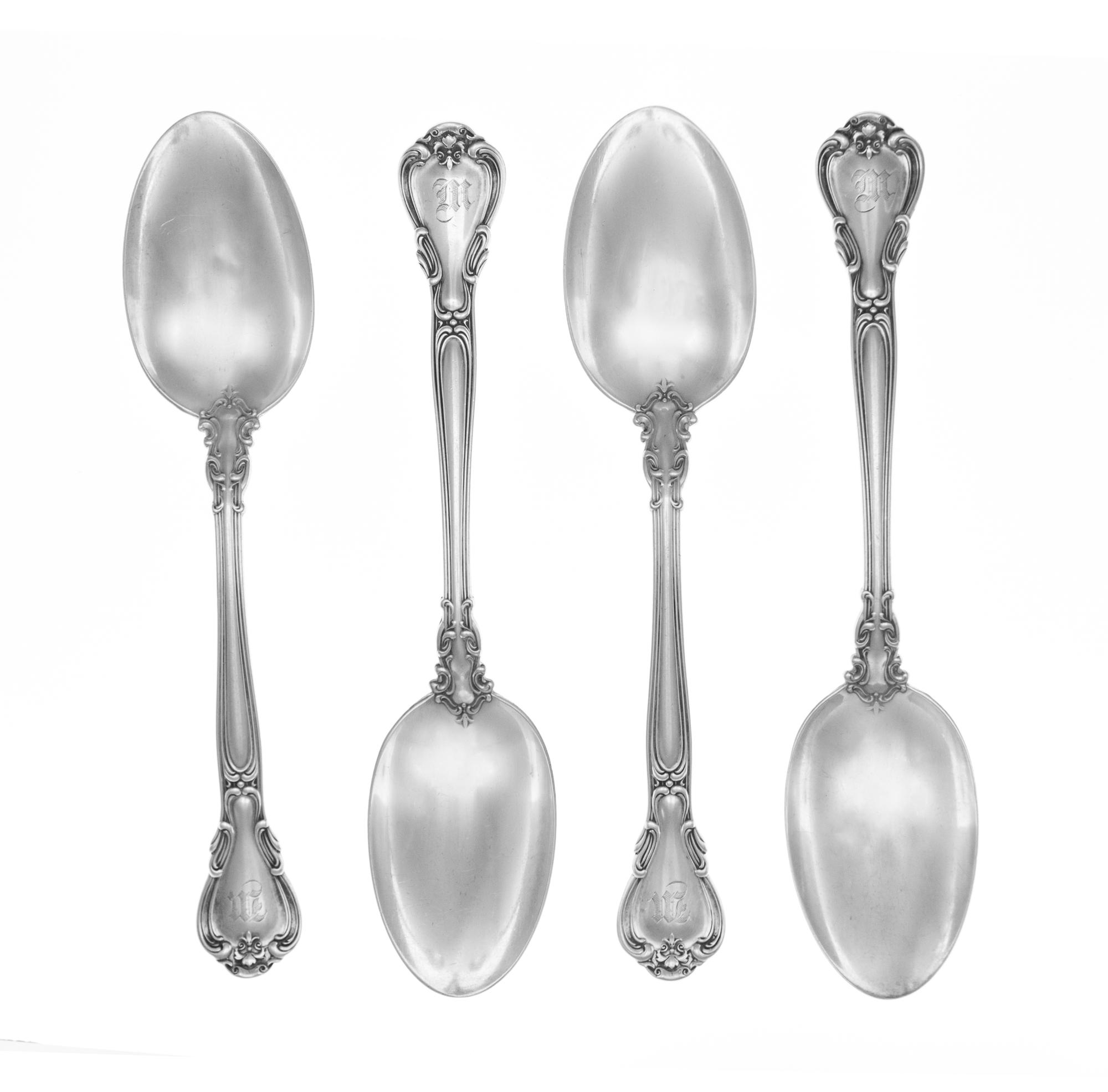 A Group of Four American Silver Serving Spoons — Gorham Mfg. Co., Providence, RI