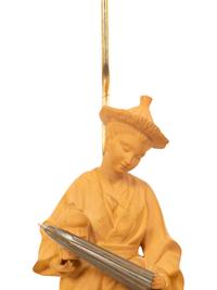 A Pair of Terracotta Chinese Figures Mounted as Lamps