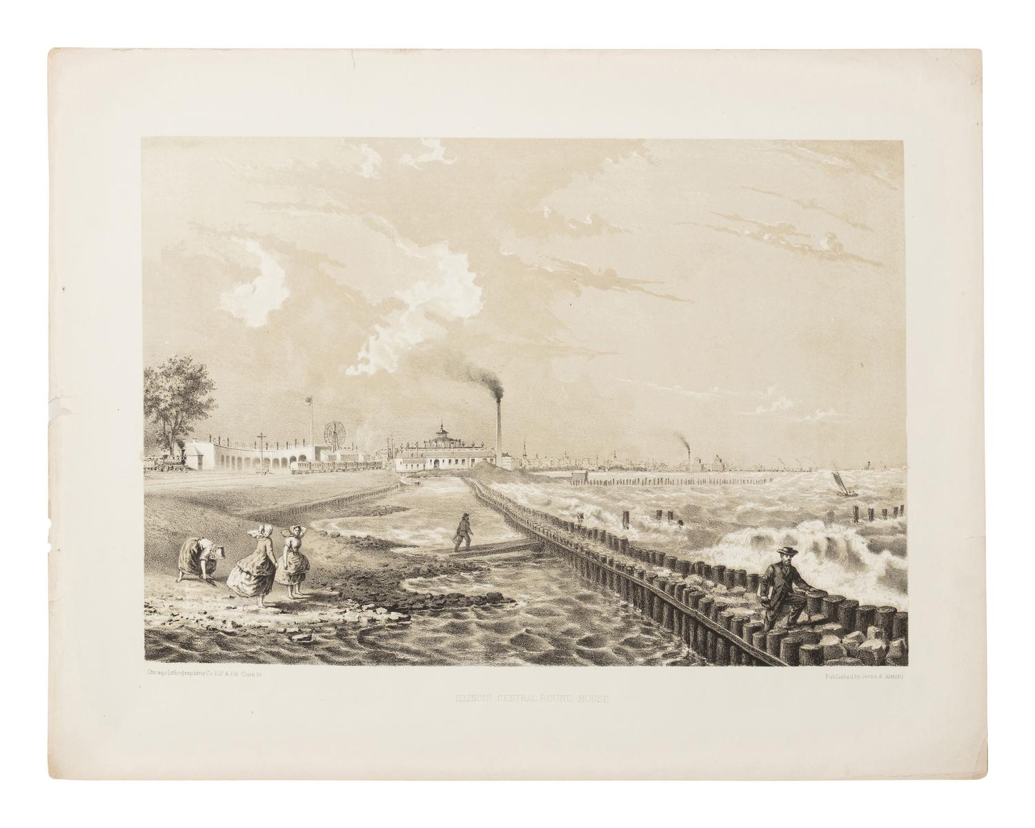 [CHICAGO]. KURZ, Louis (1834-1921). A group of 33 prints from Chicago Illustrated depicting pre-fire Chicago. Chicago: Jevne & Almini, 1866