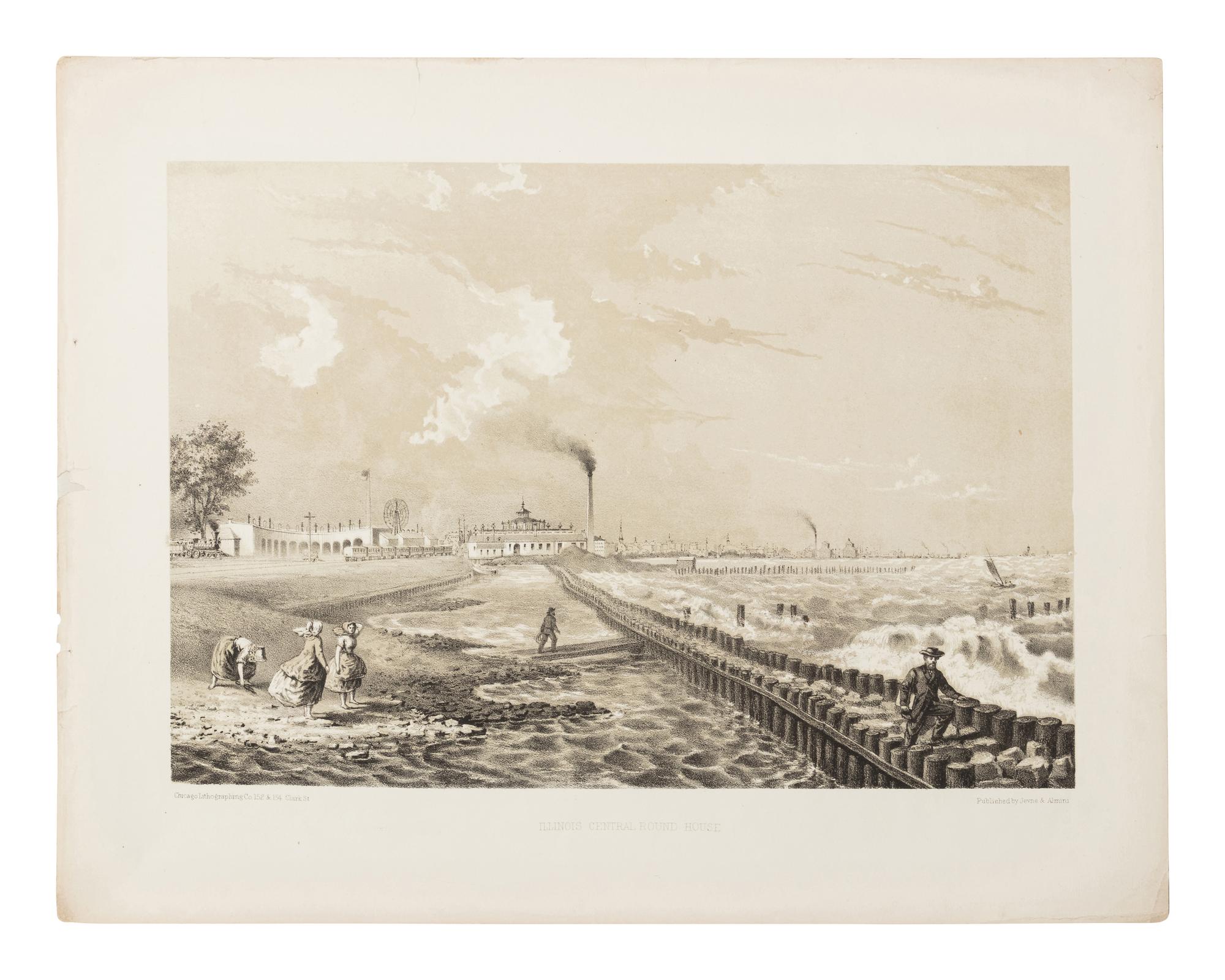 [CHICAGO]. KURZ, Louis (1834-1921). A group of 33 prints from Chicago Illustrated depicting pre-fire Chicago. Chicago: Jevne & Almini, 1866