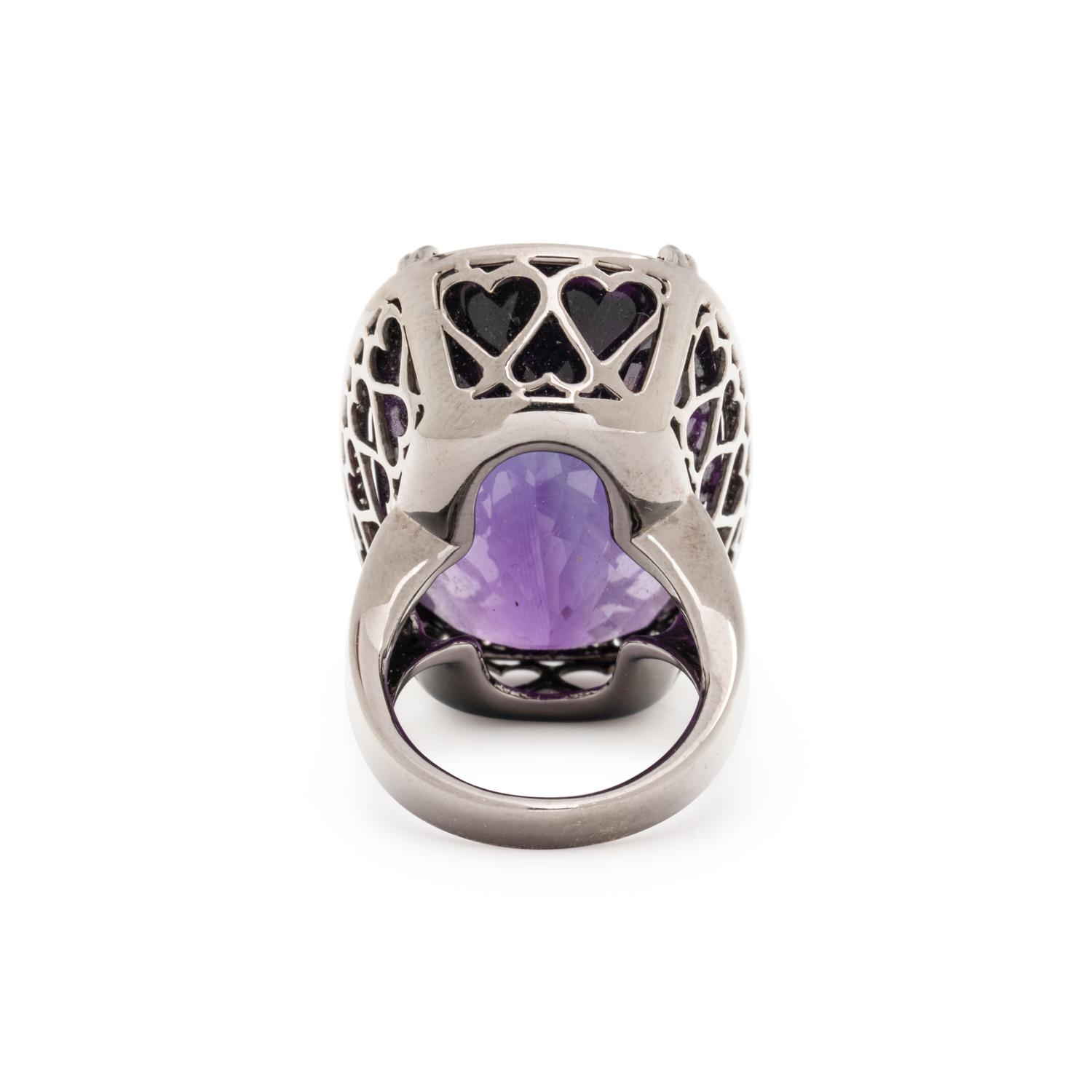 AMETHYST AND DIAMOND RING