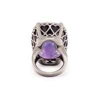 AMETHYST AND DIAMOND RING