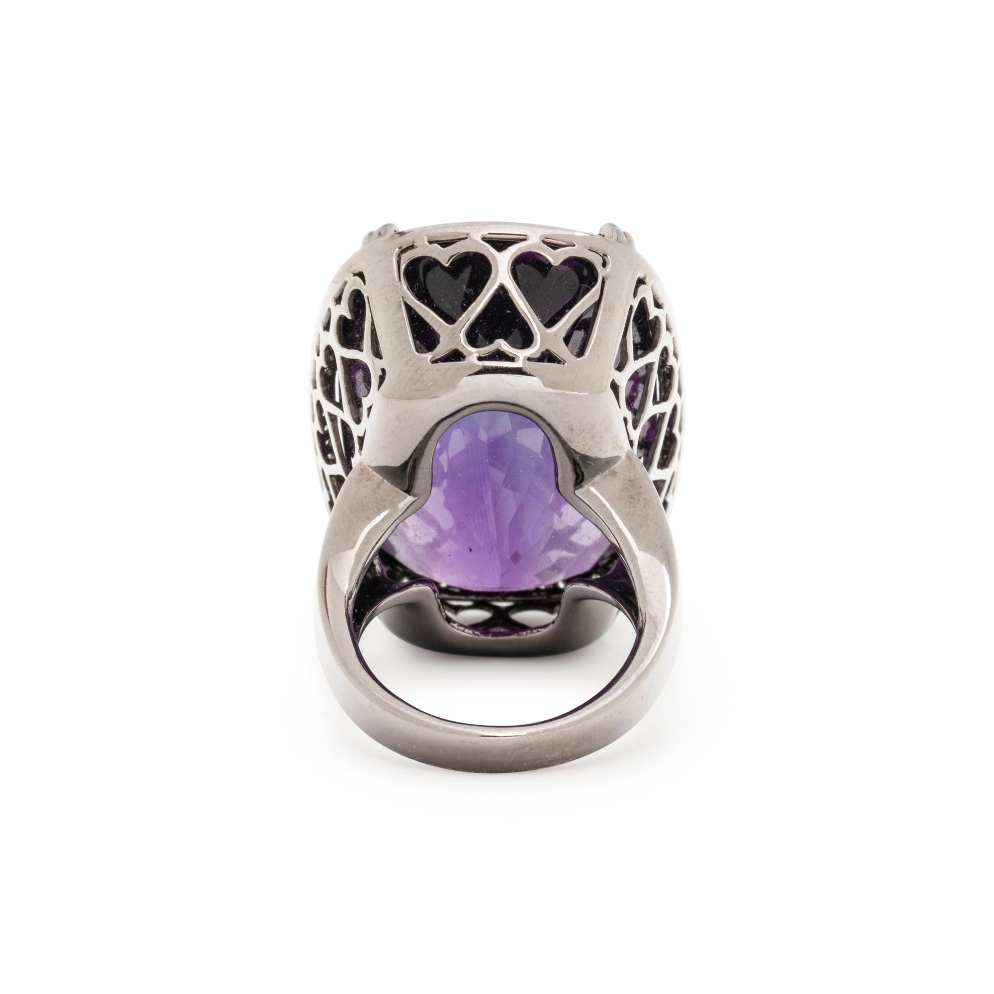 AMETHYST AND DIAMOND RING