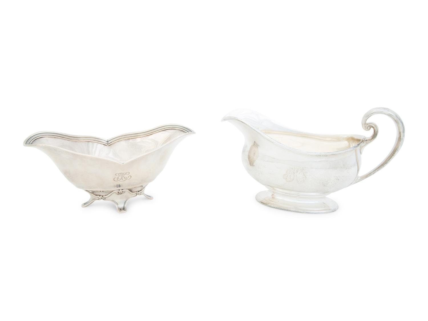 A Tiffany & Co. Silver Sauce Boat and Serving Bowl — New York, New York, 20th Century