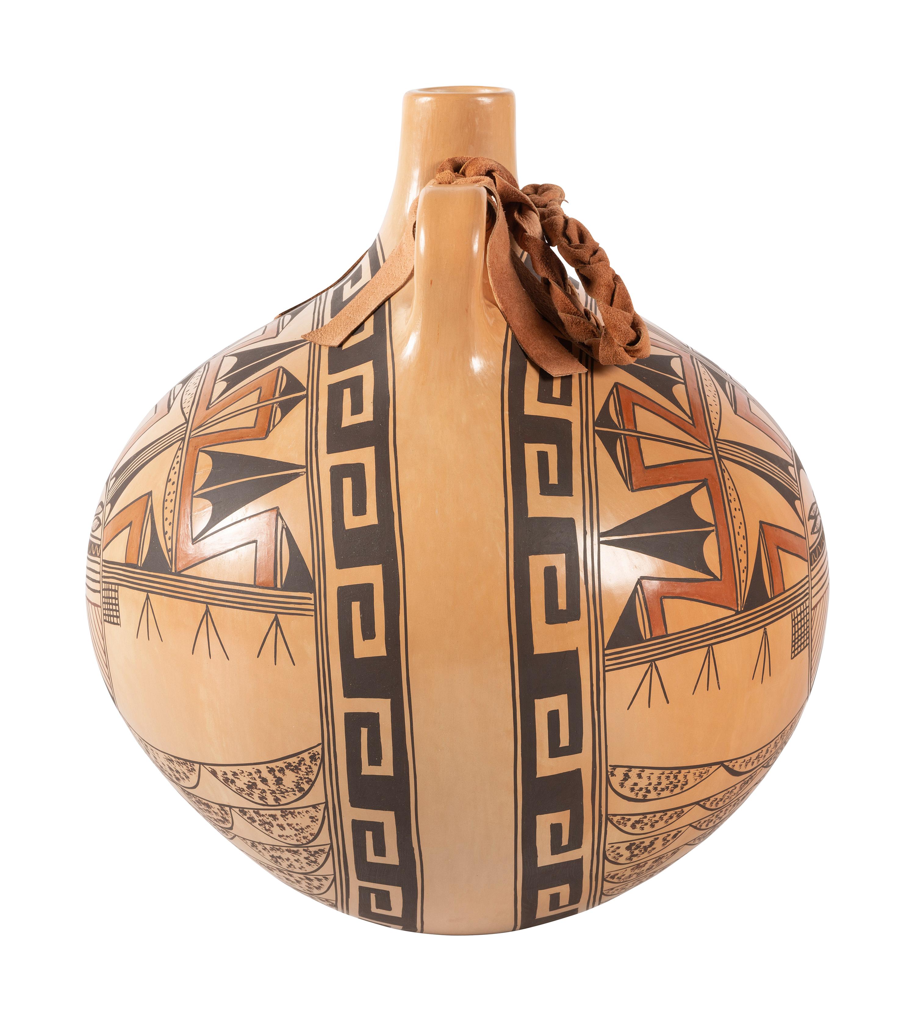 Large Pottery Canteen, with Pahlik Mana