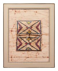 Canvas Parfleche , together with sculpture Rare Leisure , edition 6/25, 1979, by Ron Bork (American, 20th Century)