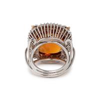 BICOLOR GOLD, CITRINE AND DIAMOND RING