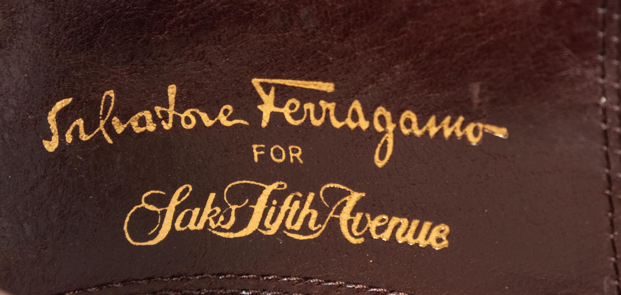 Three Pairs of Salvatore Ferragamo Tall Leather Boots, 1980-2000s