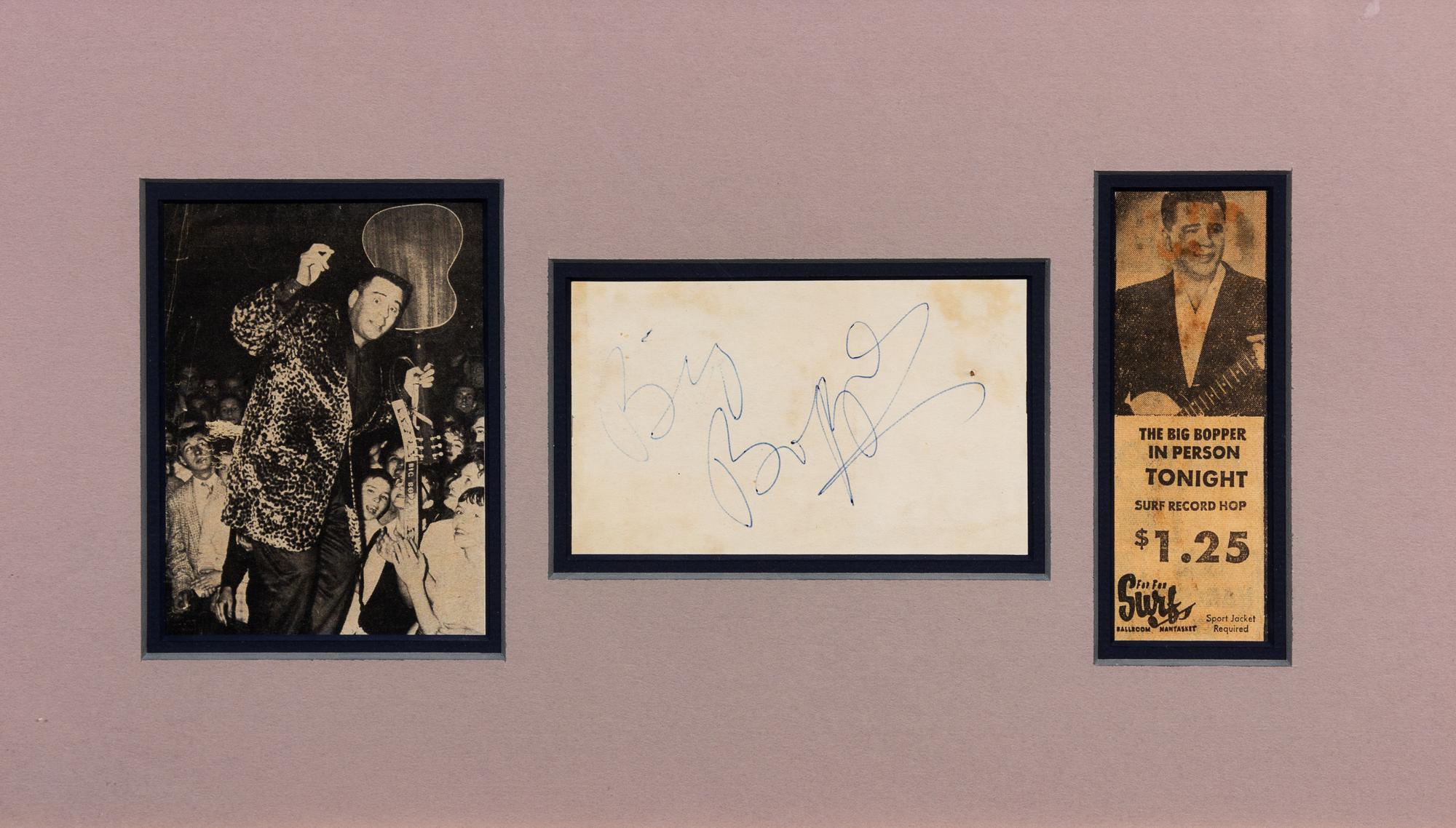 [ROCK & ROLL]. RICHARDSON, J.P. ("Big Bopper") (1930-1959). Clipped signature ("Big Bopper").
