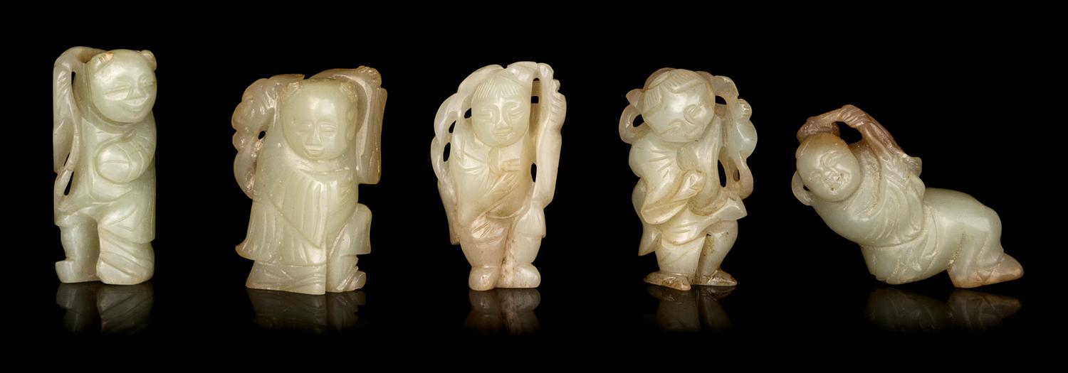 Five Chinese Jade Figures