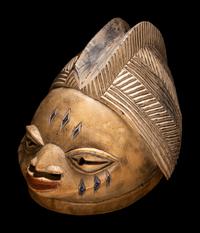 A Yoruba Wood Helmet Mask (Gelede)
