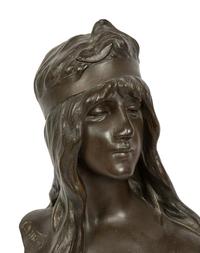 A Chalkware Bust AFTER Emmanuel Villanis (French, 1858-1914)