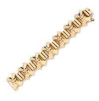 A Retro Rose Gold Bracelet, 42.30 dwts.