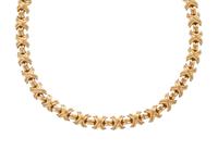 TIFFANY & CO., YELLOW GOLD 'SIGNATURE X' NECKLACE