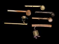 Six Japanese 'Bamboo' Portable Writing Sets, Yatate