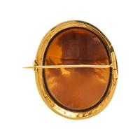Antique, Shell Cameo and Yellow Gold Brooch