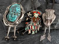 Zuni, Navajo, and Southwestern-style Bolo Ties