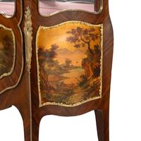 A Pair of Louis XV Style Kingwood, Vernis Martin and Gilt Bronze Mounted Vitrine Cabinets
