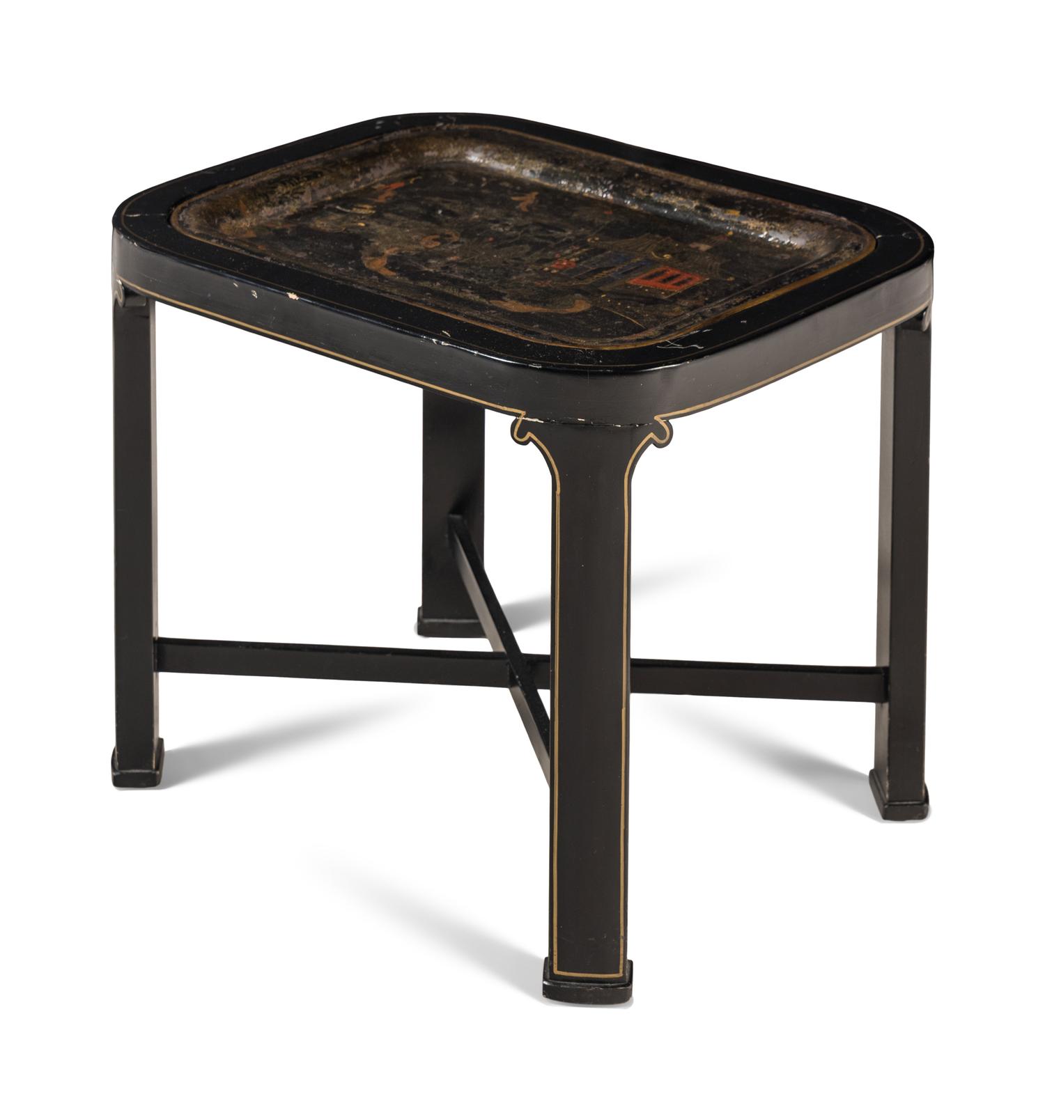 A Painted Tôle Tray Table