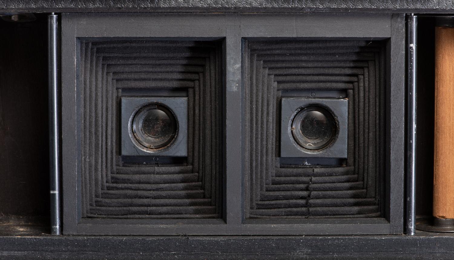 [EARLY PHOTOGRAPHY]. Eastman Kodak Co., No. 2 Stereo Brownie camera with stereo self-transposing printer. Rochester, NY, ca 1905-1910.