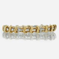 An 18K Yellow Gold and Diamond Bracelet