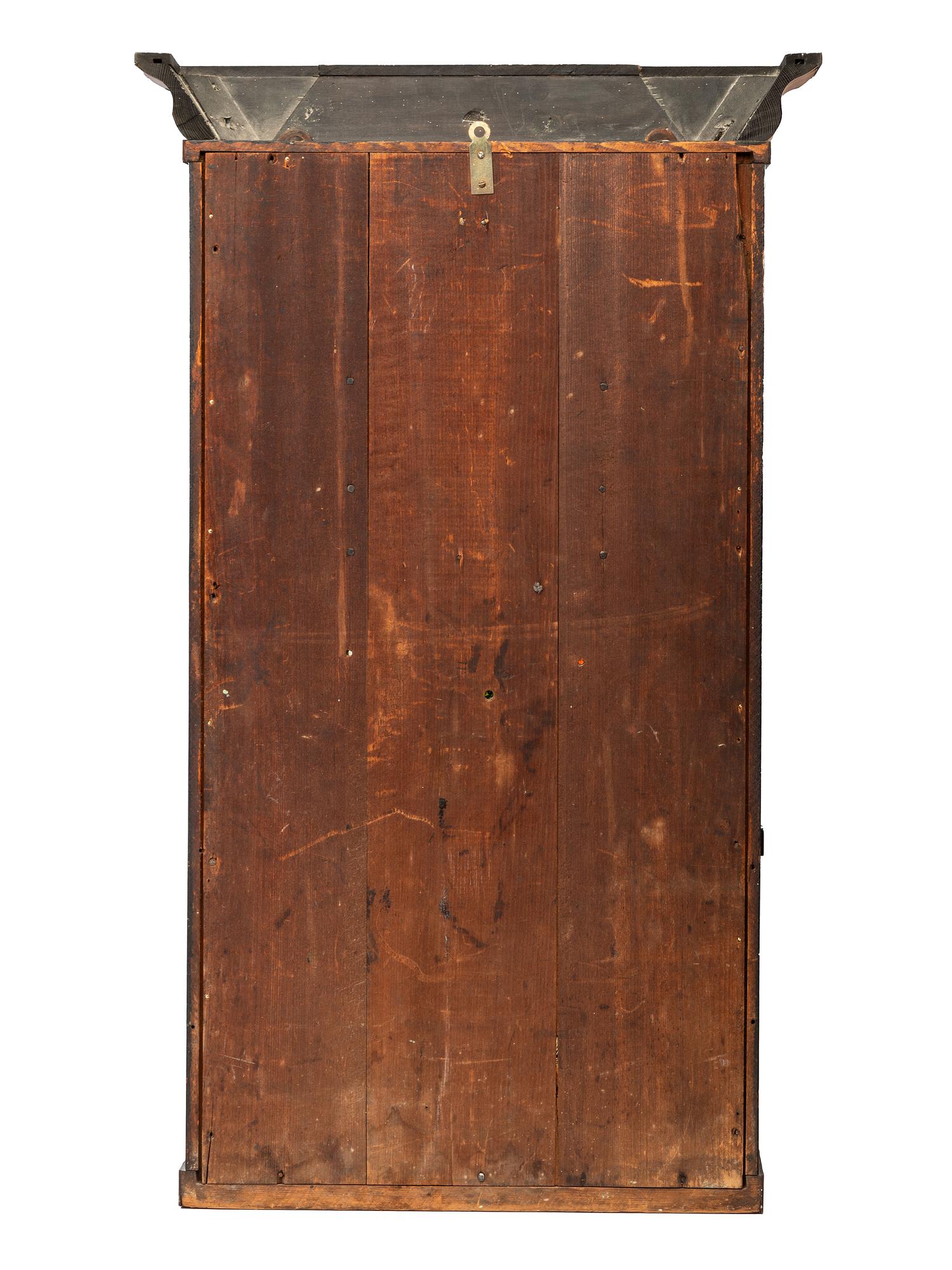 An American Eglomise Rosewood Mantel Clock