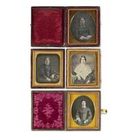 [Early Photography] Group of 36 Sixth Plate Daguerreotypes of Women