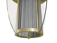 A Brass and Glass Light Fixture 19.5" W x 19.5" D x 21" H — United States, Mid-20th Century