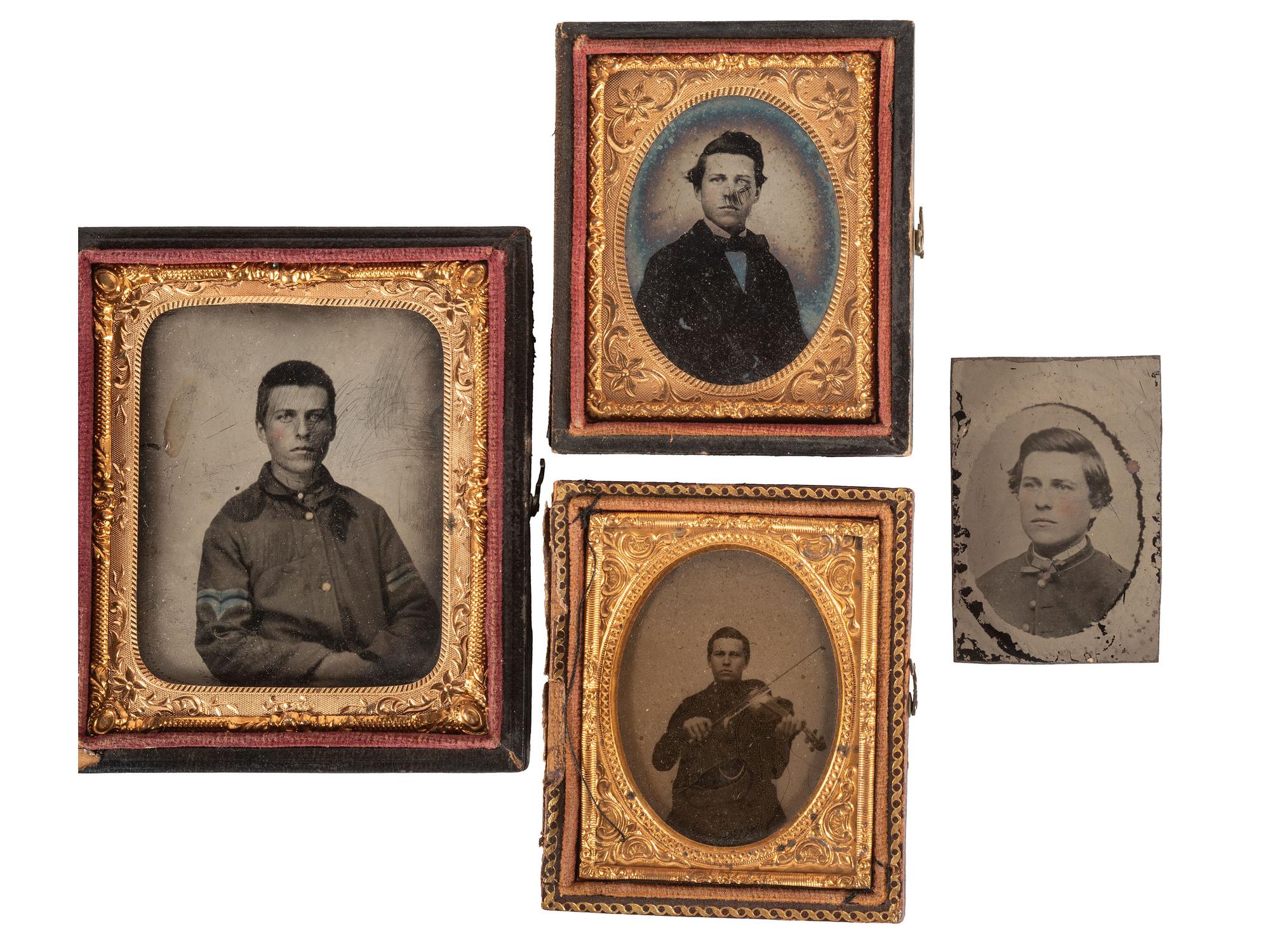 [CIVIL WAR]. Smith family archive, incl. war-date letters of William N. Smith (1842-1867), Co. H, 36th Massachusetts Infantry and cased image of Smith in Civil War uniform.