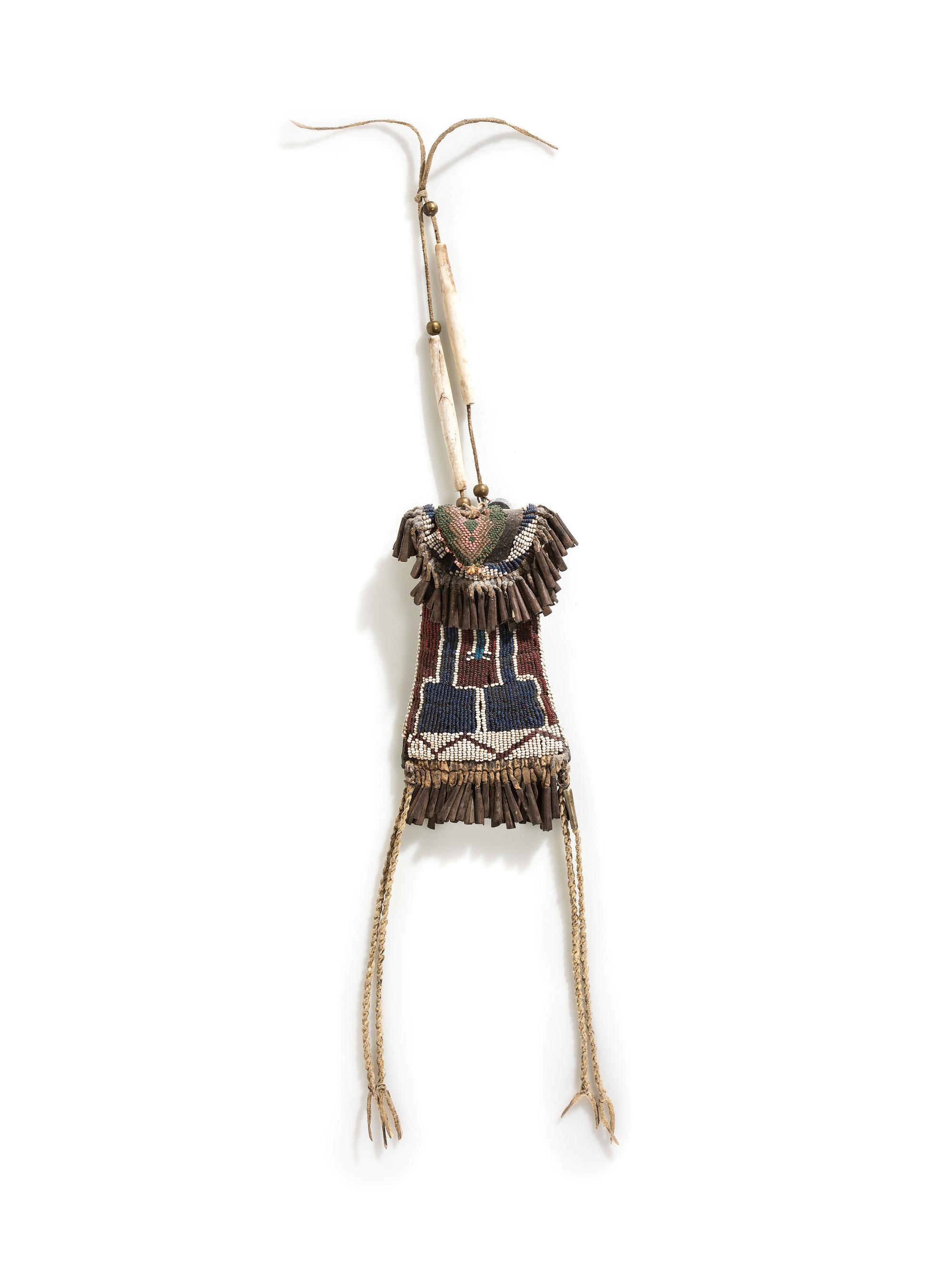 Kiowa Beaded Strike-a-Light Bag, with Striker
